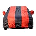 XUV 300 Dustproof Car Cover with Mirror &amp; Antenna Pockets, Red Blue Stripes, Taffeta Polyster,Triple Stitched, Compatible with Mahindra XUV 300 Car Cover (2019 to 2024), XUV 300 Car Accessories