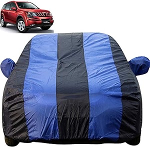 xuv 500 dustproof car cover with mirror pockets royal blue stripes taffeta polystertriple stitched compatible with mahindra xuv 500 car cover 2011 to 2022 xuv 500 car accessories