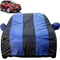 XUV 500 Dustproof Car Cover with Mirror Pockets, Royal Blue Stripes, Taffeta Polyster,Triple Stitched, Compatible with Mahindra XUV 500 Car Cover (2011 to 2022), XUV 500 Car Accessories