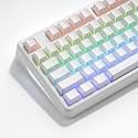 XVX White Prism Shine Through Keycaps, Doubleshot Cherry Profile Keycap Set