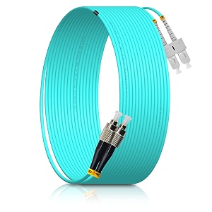 20m66ft fcupc to scupc mm om3 dx lszh 30mm indoor fiber optic patch cord fc to sc multimode 50125m duplex fc-sc optical fiber jumper cable-xfusu321-20