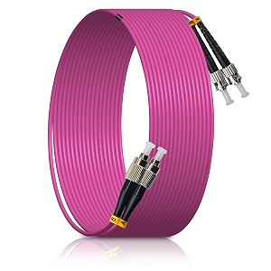 2m66ft2pcs fcupc to stupc mm om4 dx lszh 30mm indoor fiber optic patch cord fc to st multimode 50125m duplex fc-st optical fiber jumper cable-xfutu421-2