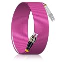 0.5M/1.65FT(2PCS) FC/UPC to LC/UPC MM OM4 DX LSZH 3.0mm Indoor Fiber Optic Patch Cord, FC to LC Multimode 50/125μm Duplex FC-LC Optical Fiber Jumper Cable-XFULU421-0.5