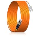 10M/33FT FC/UPC to SC/UPC MM OM2 DX LSZH 3.0mm Indoor Fiber Optic Patch Cord, FC to SC Multimode 50/125μm Duplex FC-SC Optical Fiber Jumper Cable-XFUSU221-10