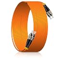 10M/33FT FC/UPC to FC/UPC MM OM2 DX LSZH 3.0mm Indoor Fiber Optic Patch Cord, FC to FC Multimode 50/125μm Duplex FC-FC Optical Fiber Jumper Cable-XFUFU221-10
