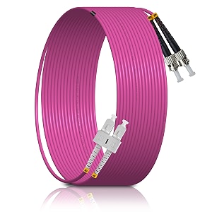 5m165ft scupc to stupc mm om4 dx lszh 30mm indoor fiber optic patch cord sc to st multimode 50125m duplex sc-st optical fiber jumper cable-xsutu421-5