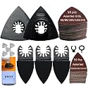 XXGO 105 Pcs Oscillating Multi Tool Finger Triangle Sanding Pads Kits