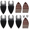 XXGO 155 Pcs Finger Multi Tool Sanding Pads Accessories Kits XG155F