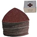 XXGO 55 Pcs 80mm 3-1/8 Inch Triangular Oscillating Multi Tool Sanding Pads