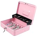 xydled Cash Box with Combination Lock, Metal Money Safe Storage box, Black