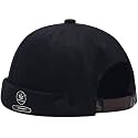 XYIYI Mens Docker Cap Brimless Hats Skullcap Worker Sailor Cap Rolled Cuff Retro Beanie Hat
