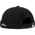 XYIYI Mens Docker Cap Brimless Hats Skullcap Worker Sailor Cap Rolled Cuff Retro Beanie Hat