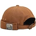 XYIYI Mens Docker Cap Brimless Hats Skullcap Worker Sailor Cap Rolled Cuff Retro Beanie Hat