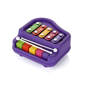 2 in 1 mini piano and xylophone musical toy with colorful keys amp 2 mallets for babiesgirlsboyskidsgifts  red color