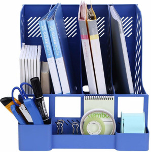 xypnotic 4 compartments abs plastic file  stationery holder rack for home  office