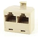 XYWHPGV RJ45 8P8C Male to 2 Female 2 Way Splitter Adapter for Phone (8E05E 3916E E86D5 F90E2 31E03 974ED