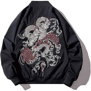 XYXIONGMAO Japanese Dragon MenS Hip-Hop Clothing Oversized