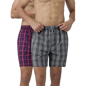 XYXX Mens Checkmate Relaxed Fit Cotton Boxer