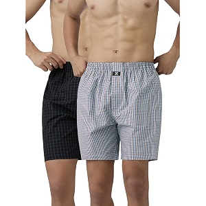 XYXX Mens Checkmate Relaxed Fit Cotton Boxer
