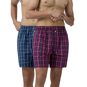 XYXX Mens Checkmate Relaxed Fit Cotton Boxer