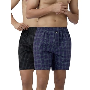 XYXX Mens Checkmate Relaxed Fit Cotton Boxer