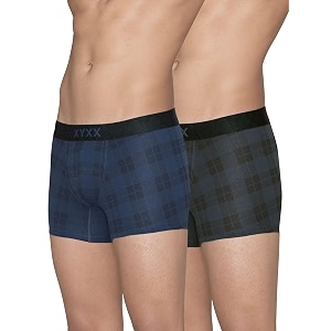 XYXX Mens Modal Checkered Trunks Slim Fit