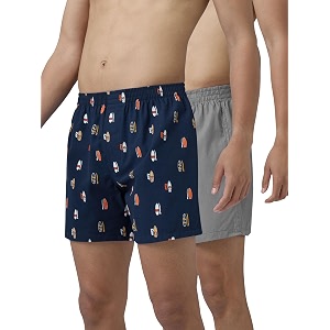 xyxx men39s remix regular fit cotton printed boxer with dual pocket amp no marks waistband pack of 2