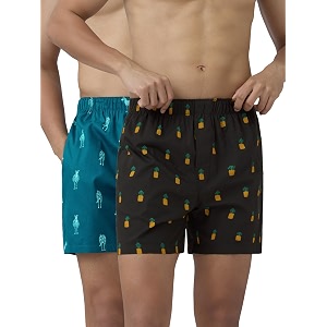 xyxx men39s remix regular fit cotton printed boxer with dual pocket amp no marks waistband pack of 2