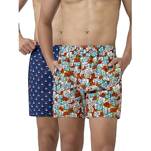 xyxx men39s remix regular fit cotton printed boxer with dual pocket amp no marks waistband pack of 2