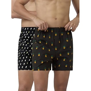 xyxx men39s remix regular fit cotton printed boxer with dual pocket amp no marks waistband pack of 2