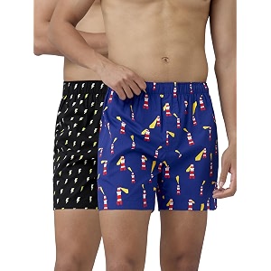 xyxx men39s remix regular fit cotton printed boxer with dual pocket amp no marks waistband pack of 2