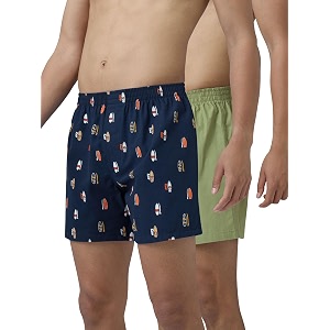 xyxx men39s remix regular fit cotton printed boxer with dual pocket amp no marks waistband pack of 2