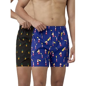 xyxx men39s remix regular fit cotton printed boxer with dual pocket amp no marks waistband pack of 2