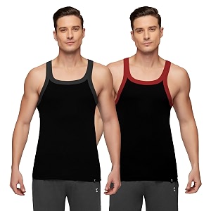 XYXX Mens Solid Regular Fit Vest