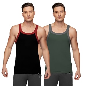 XYXX Mens Solid Regular Fit Vest