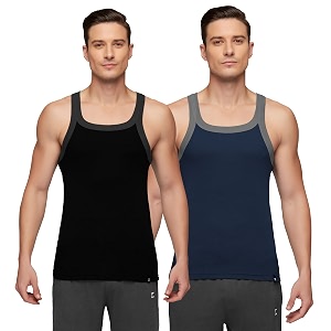 XYXX Mens Solid Regular Fit Vest