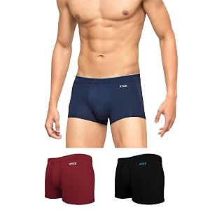 xyxx men39s uno micromodal antimicrobial trunks  snug fit 4-way stretch amp no-marks waistband underwear for men combo pack of 3