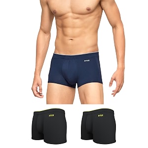 xyxx men39s uno micromodal antimicrobial trunks  snug fit 4-way stretch amp no-marks waistband underwear for men combo pack of 3