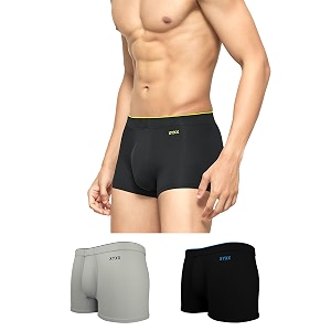xyxx men39s uno micromodal antimicrobial trunks  snug fit 4-way stretch amp no-marks waistband underwear for men combo pack of 3