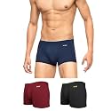 XYXX Men's Uno Micromodal Antimicrobial Trunks | Snug Fit, 4-Way Stretch &amp; No-Marks Waistband Underwear for Men Combo (Pack of 3)
