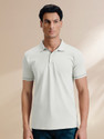 XYXX Solid Men Polo Neck White T-Shirt