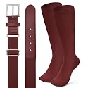 XZQTIVE Baseball Softball Socks and Baseball Softball Belt Combo Set Knee-High Soccer Socks for Kids Youth Adult