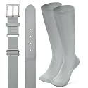 XZQTIVE Baseball Softball Socks and Baseball Softball Belt Combo Set Knee-High Soccer Socks for Kids Youth Adult