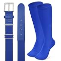XZQTIVE Baseball Softball Socks and Baseball Softball Belt Combo Set Knee-High Soccer Socks for Kids Youth Adult