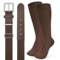 XZQTIVE Baseball Softball Socks and Baseball Softball Belt Combo Set Knee-High Soccer Socks for Kids Youth Adult