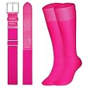 XZQTIVE Baseball Softball Socks and Baseball Softball Belt Combo Set Knee-High Soccer Socks for Kids Youth Adult