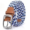 XZQTIVE Braided Belt Stretch Belt for Men and Women Multicolored Woven Golf Belt Elastic Jean Belts