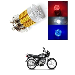 h4 led headlight bulbsfour color whitehi beam amberlo beamled headlight bulb 1 x cob chips 24 watts lamps compatible with h-ero splendor plus