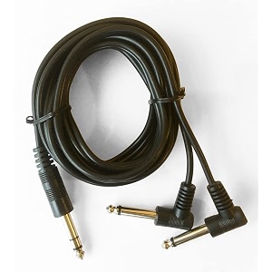 y cable drum splitters compatible with roland v-drums - 75ft stereo trs male to 2x mono ts males