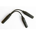 Y Cable Drum Splitters Compatible with Roland V-Drums - Stereo TRS Female to 2X Mono TS Female